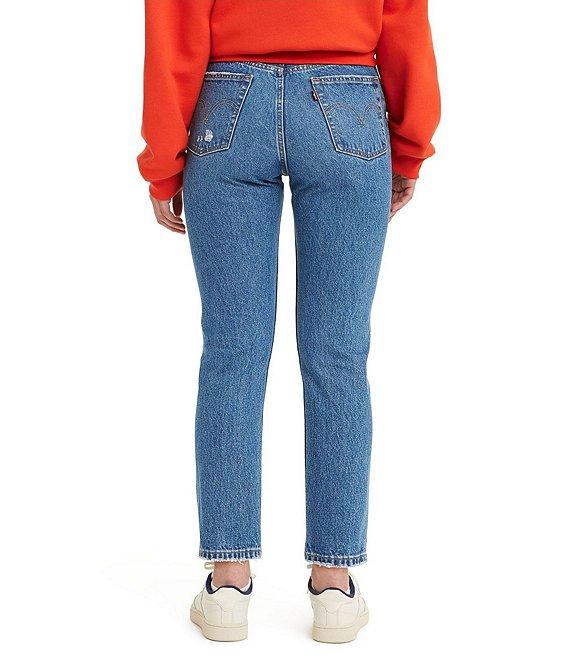Levi's® 501 High Rise Distressed Cropped Straight Skinny Jeans Product Image