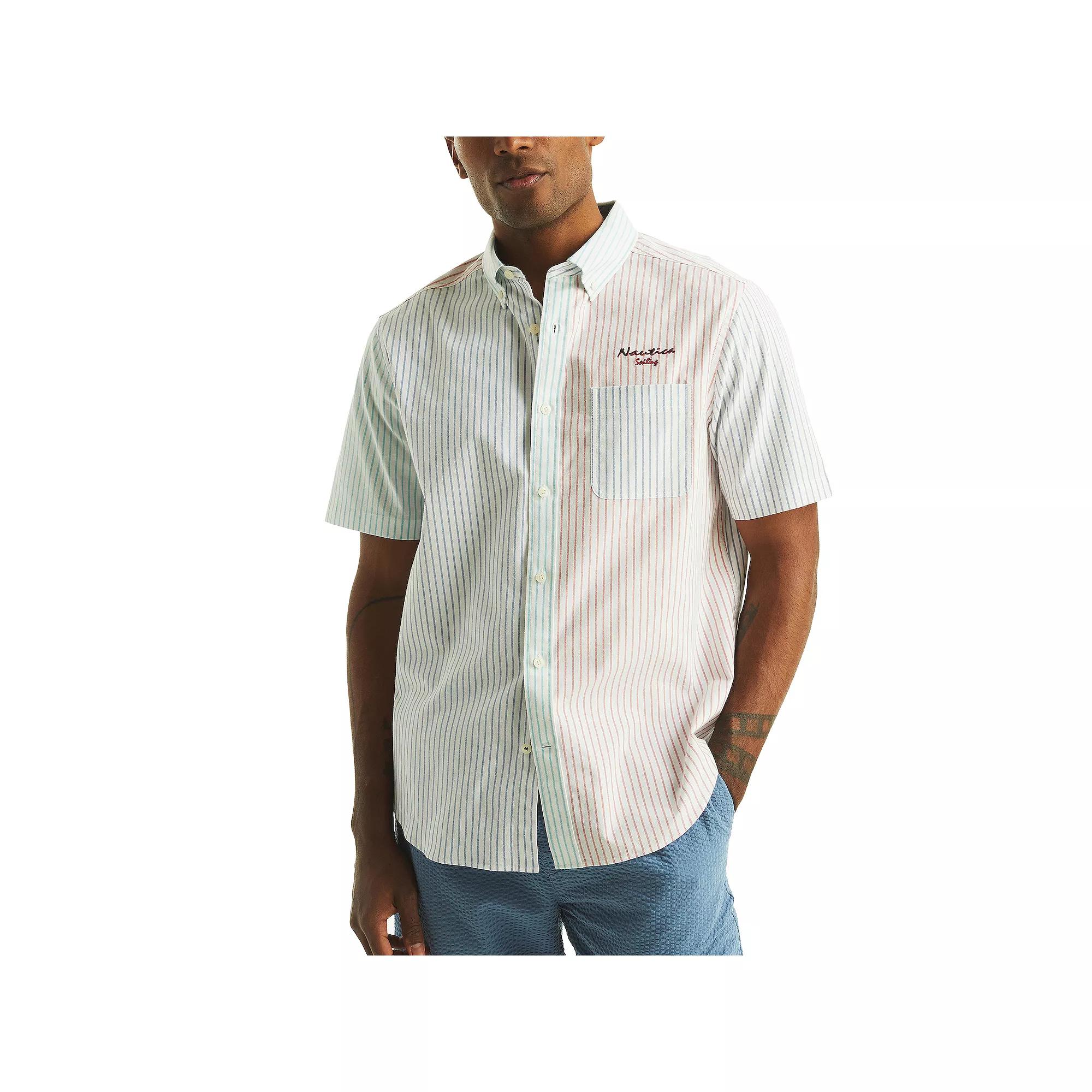 Men's Nautica Thin Striped Short-Sleeve Shirt,  Product Image