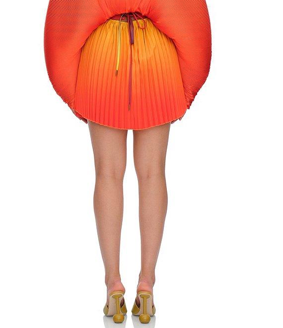 Andrea Iyamah Kata Satin Ombre Pleated Mini Skirt Product Image