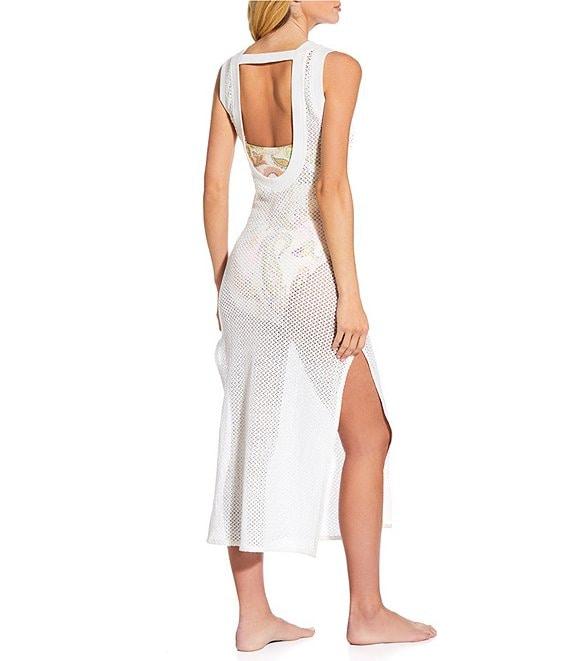 Gianni Bini Crochet Low Back Maxi Dress Swim Cover-Up Product Image
