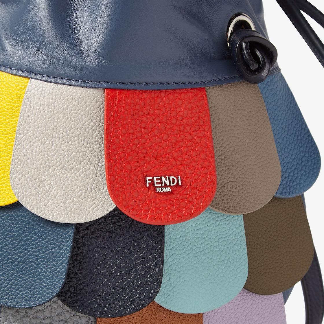 Fish BagNappa leather and multicolor patchwork Cuoio Romano leather bag Product Image