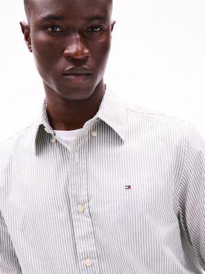 Regular Fit Stripe Stretch Poplin Shirt Product Image