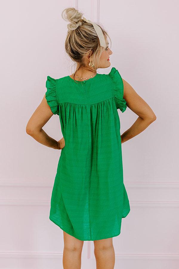 Saltwater Sunrise Shift Dress In Green Product Image