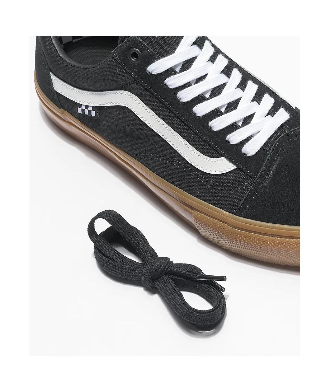 Vans Skate Old Skool Black, White & Gum Skate Shoes Product Image