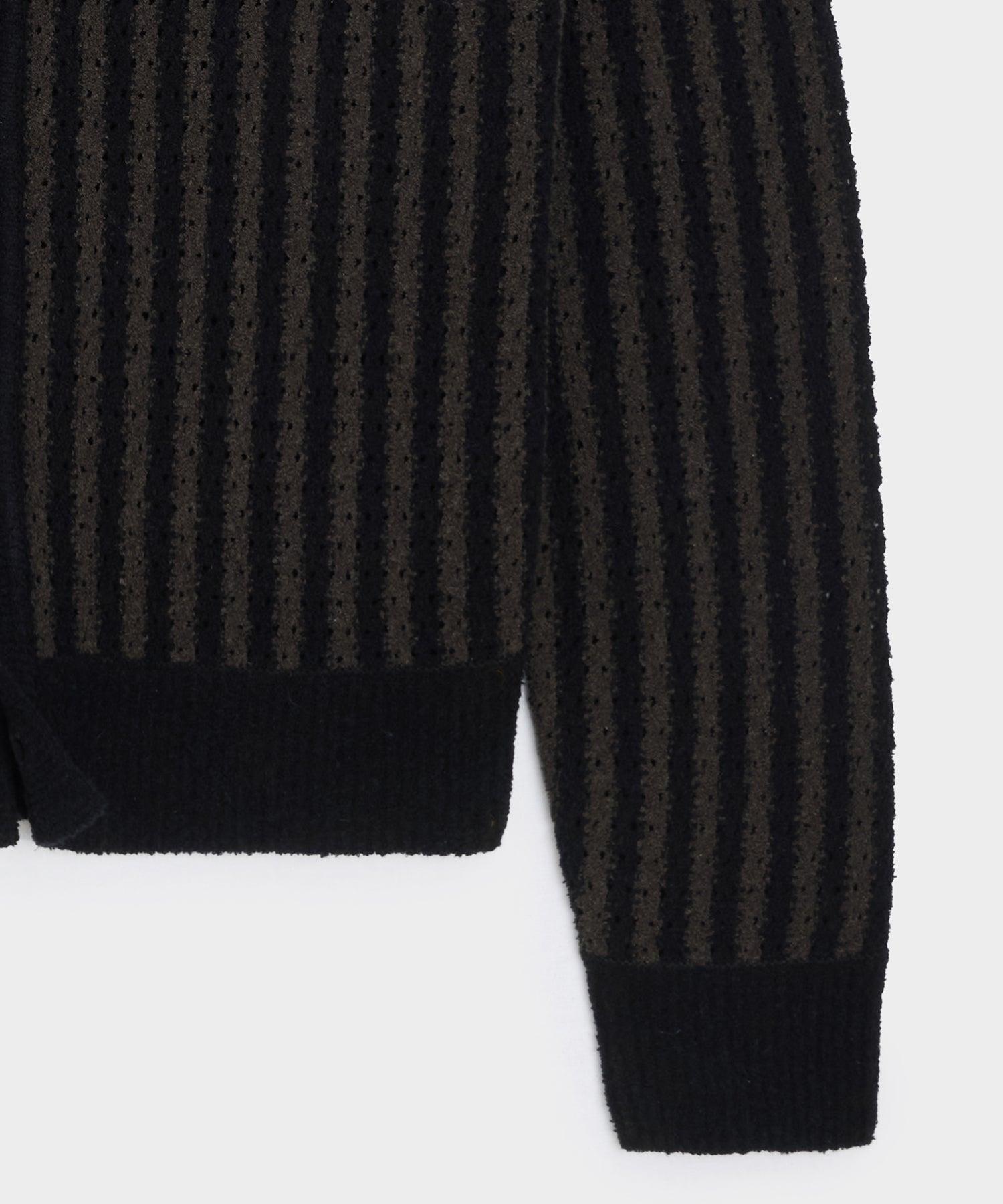Striped Boucle Sweater Polo Product Image