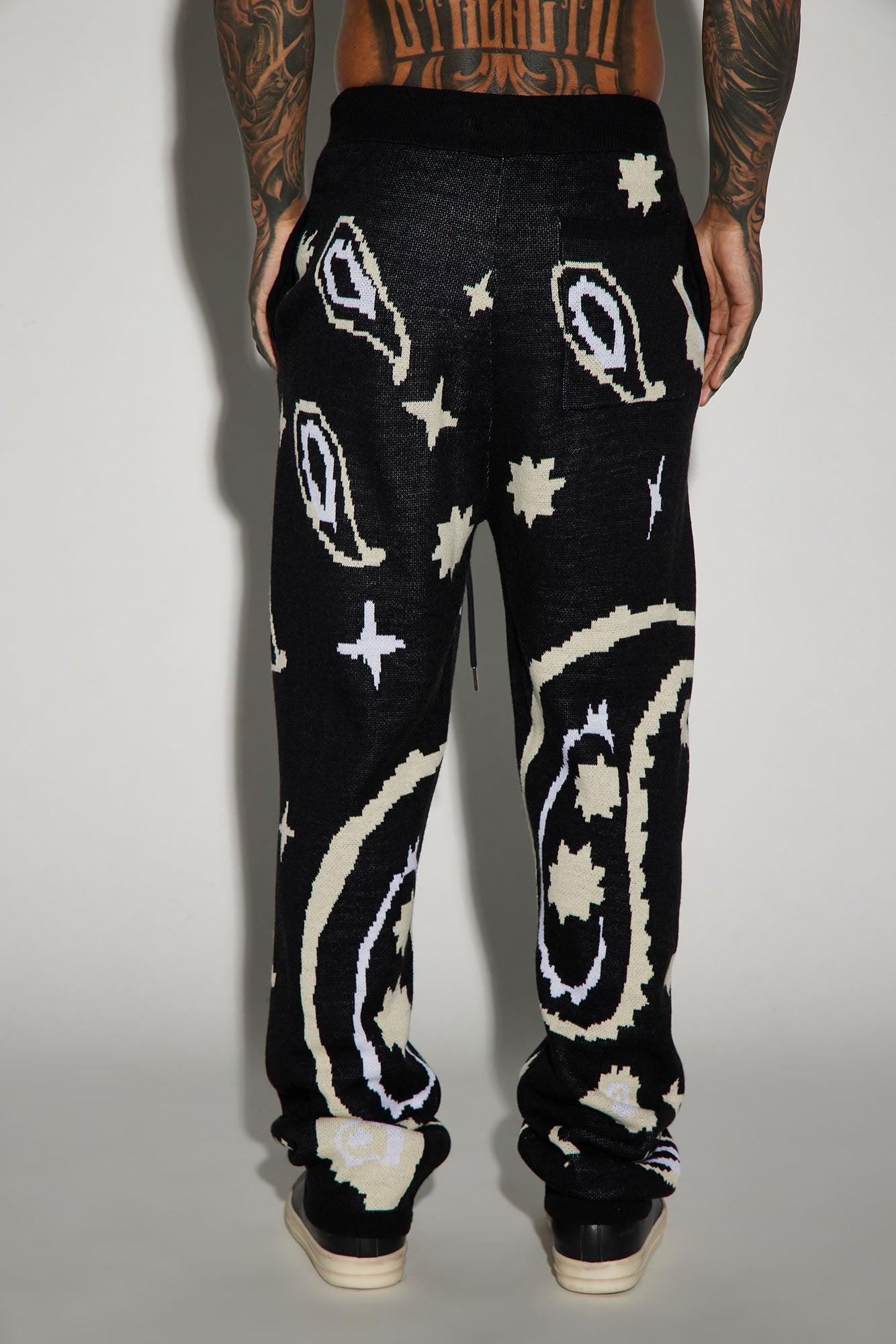 Easy Paisley Straight Pant - Black/combo Product Image