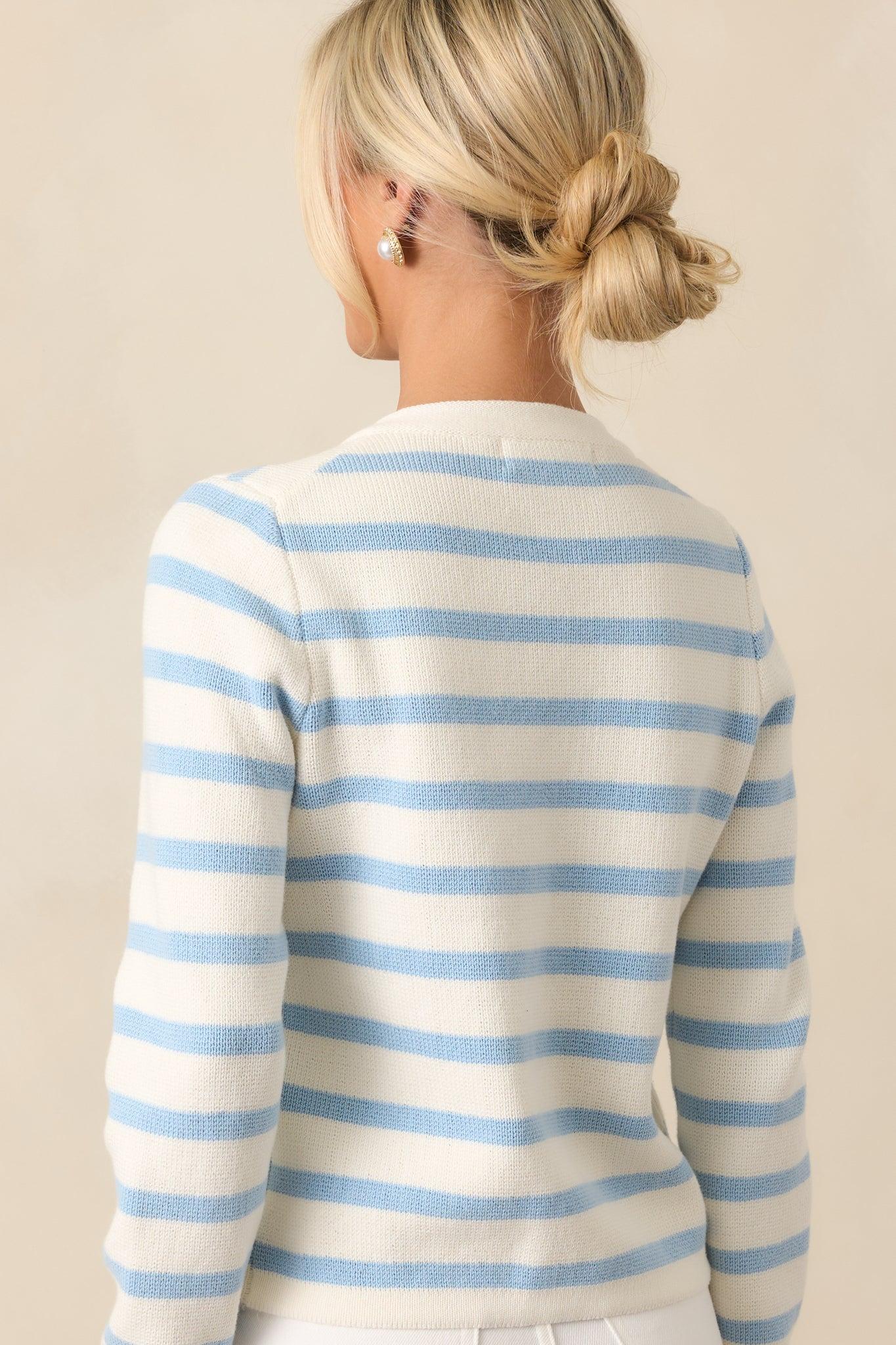 Kennedy Blue Belle Stripe Cotton Cardigan Product Image