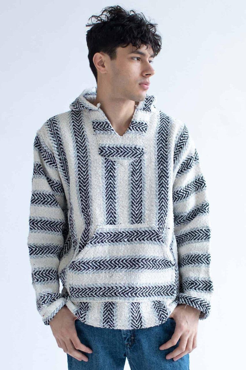 Black Cotton Blend Baja Hoodie Product Image