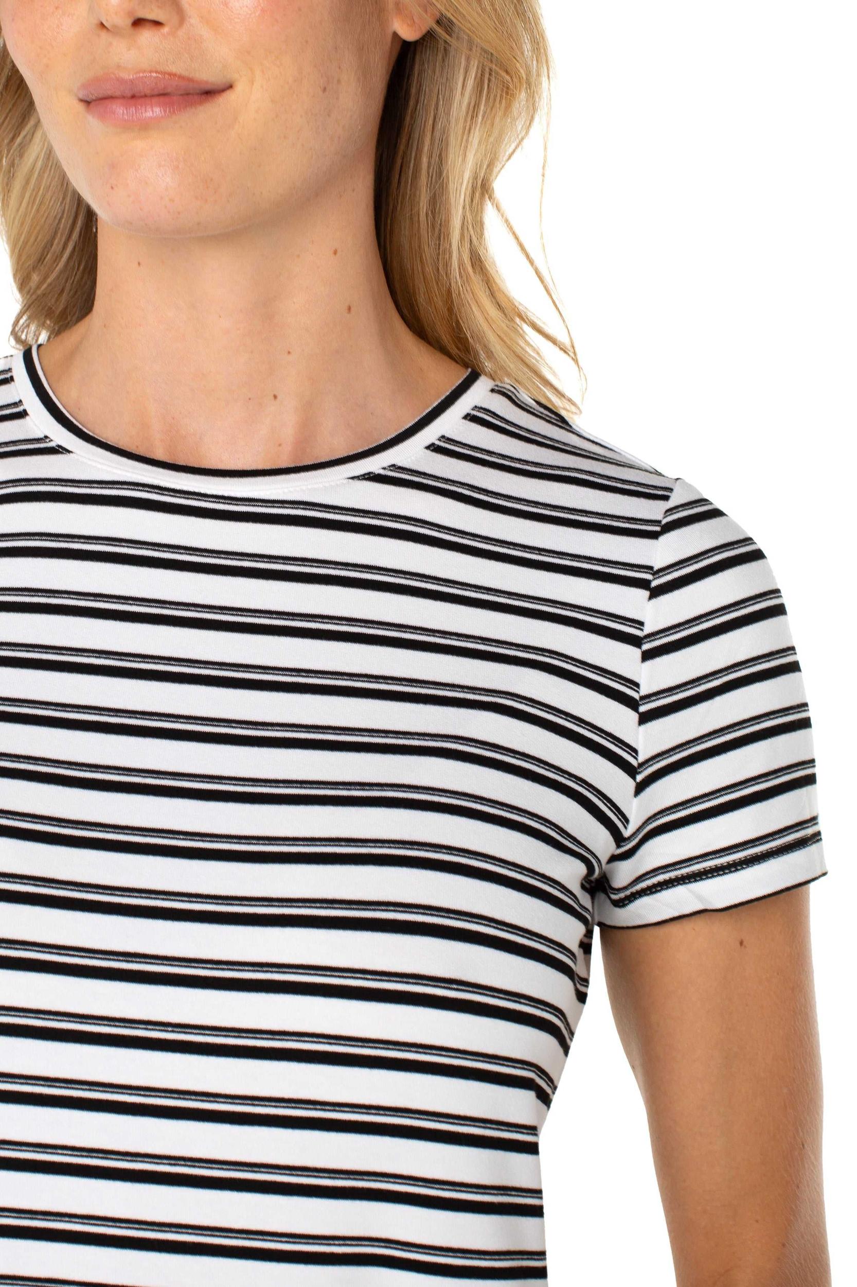 Short Sleeve Crew Neck Classic Knit Tee Product Image