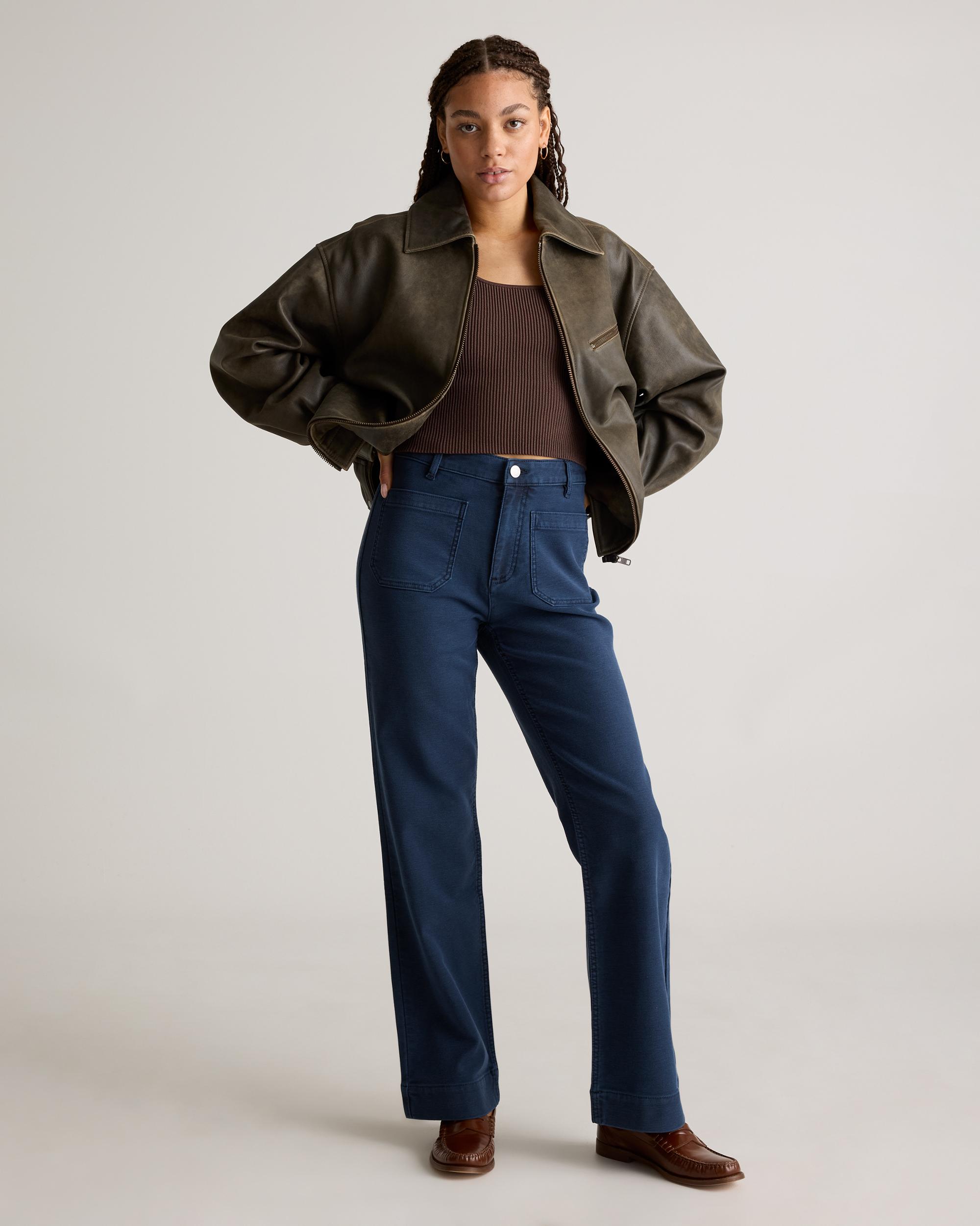 Quince | Women's French Terry Wide Leg Pants Cotton Product Image