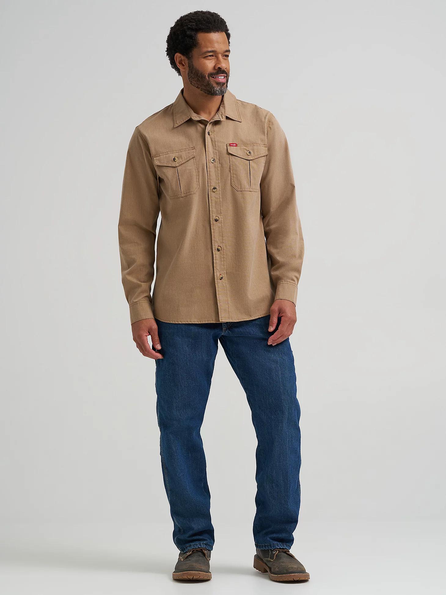 Men's Relaxed Fit Stretch Shirt | Men's SHIRTS | Wrangler® Product Image