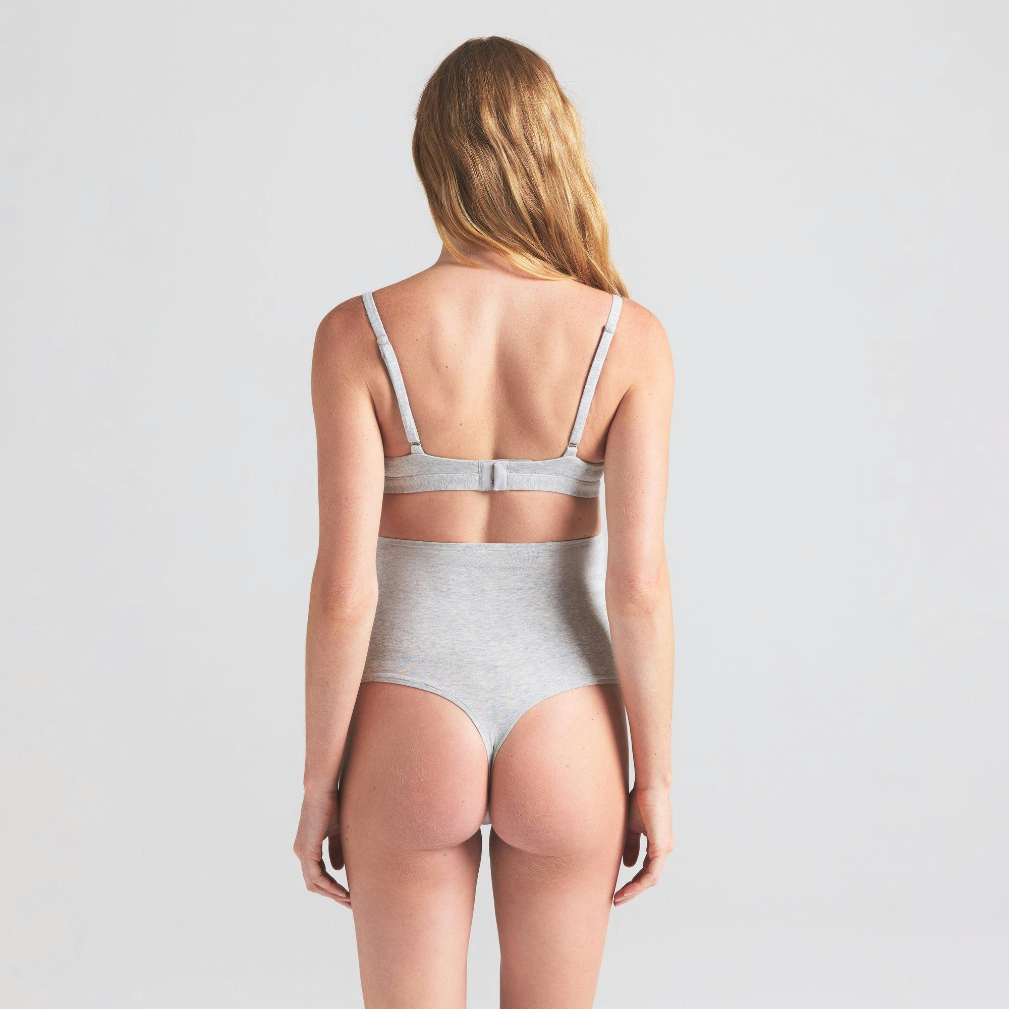 COTTON JERSEY MATERNITY NURSING SCOOP BRALETTE | LIGHT HEATHER GREY Product Image