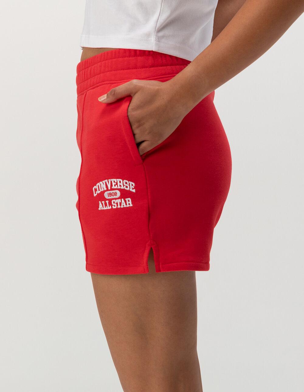CONVERSE Retro Terry Womens Shorts - RED Product Image