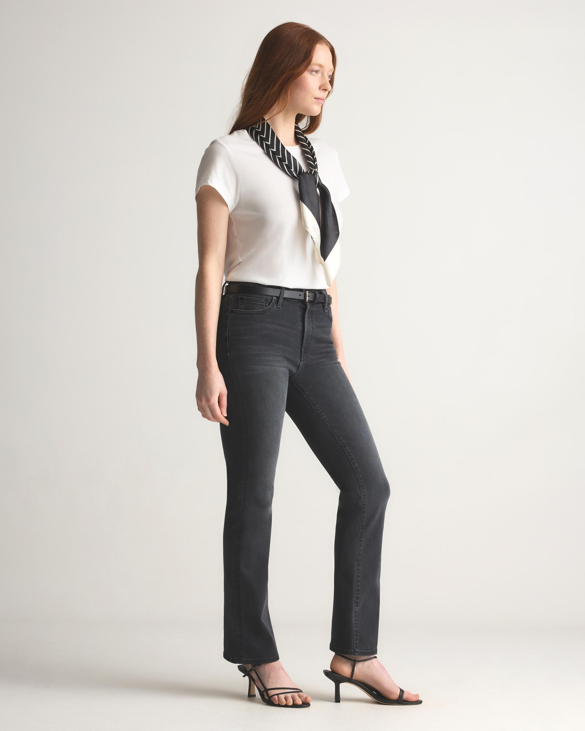 Quince | Women's Bella Stretch Kick Flare Jeans Organic Cotton Product Image