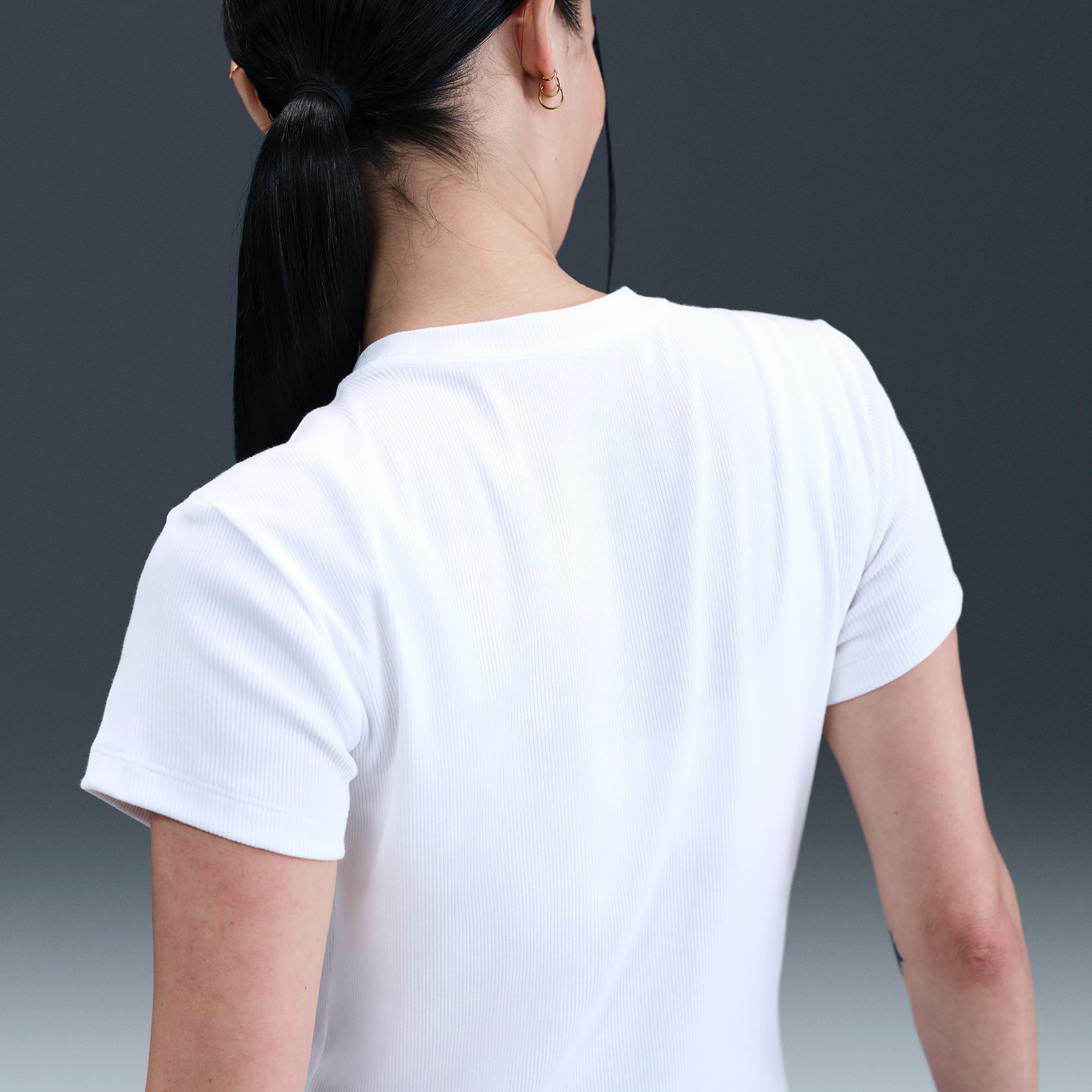 Womens Nike Sportswear Tight Ribbed Short-Sleeve T-Shirt | HV4994-100 Product Image