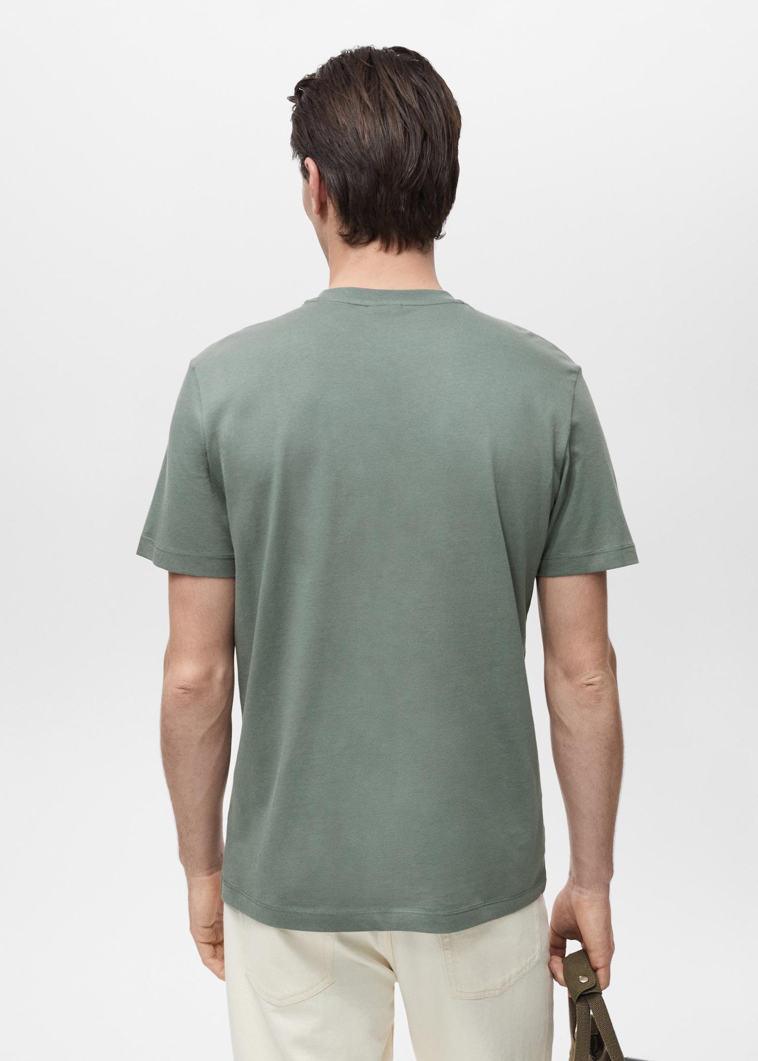 100% cotton slim-fit t-shirt - Men | MANGO USA Product Image