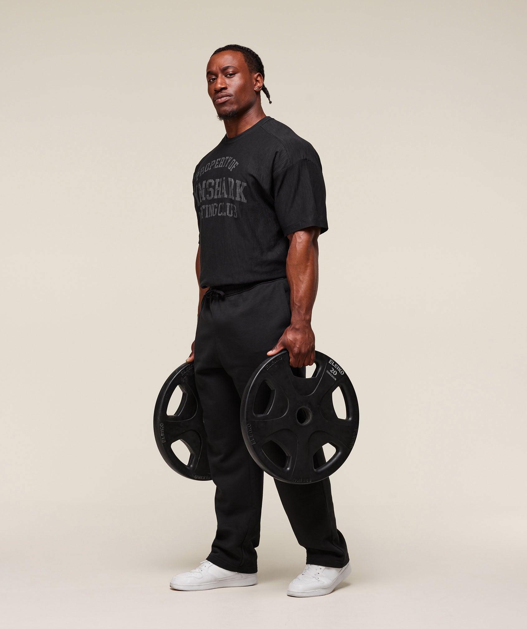 Gymshark Lightweight Slub Textured T-Shirt - Black Male Product Image