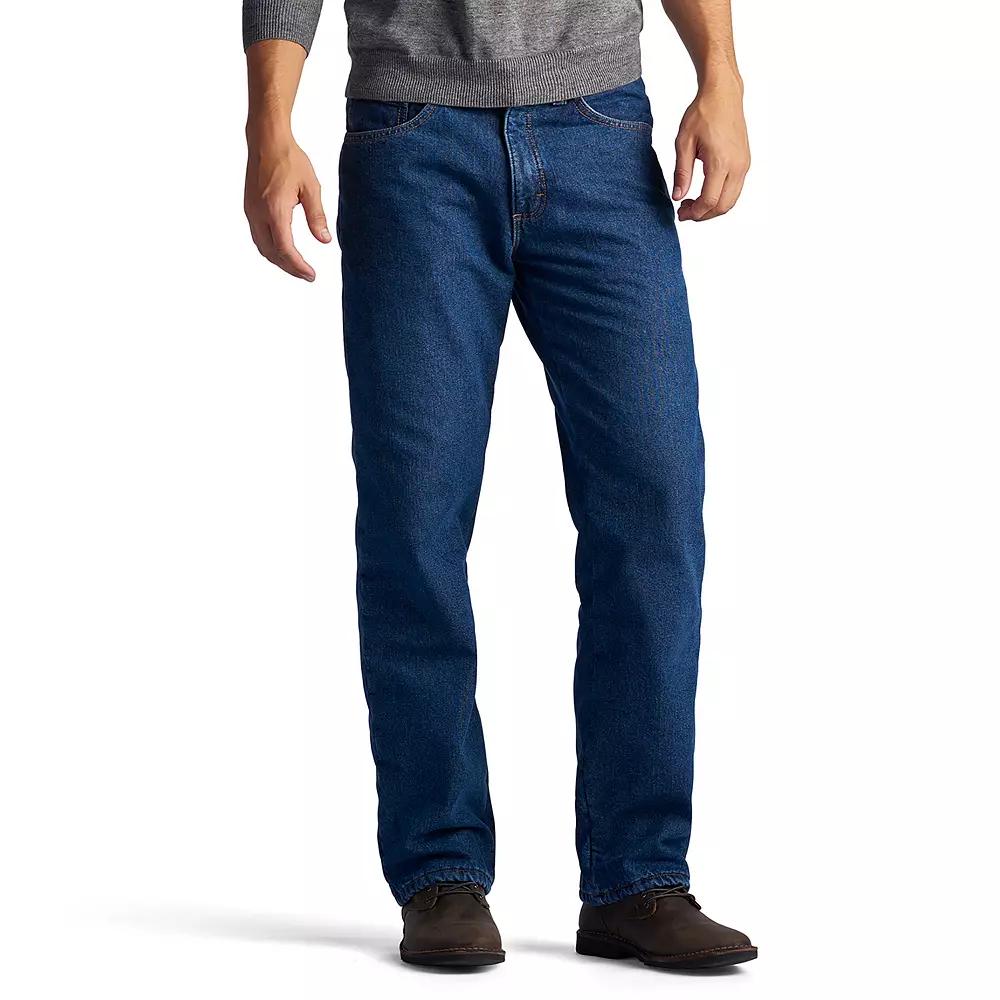 Men's Lee® Legendary Relaxed Fit Fleece-Lined Straight-Leg Jeans,  Product Image