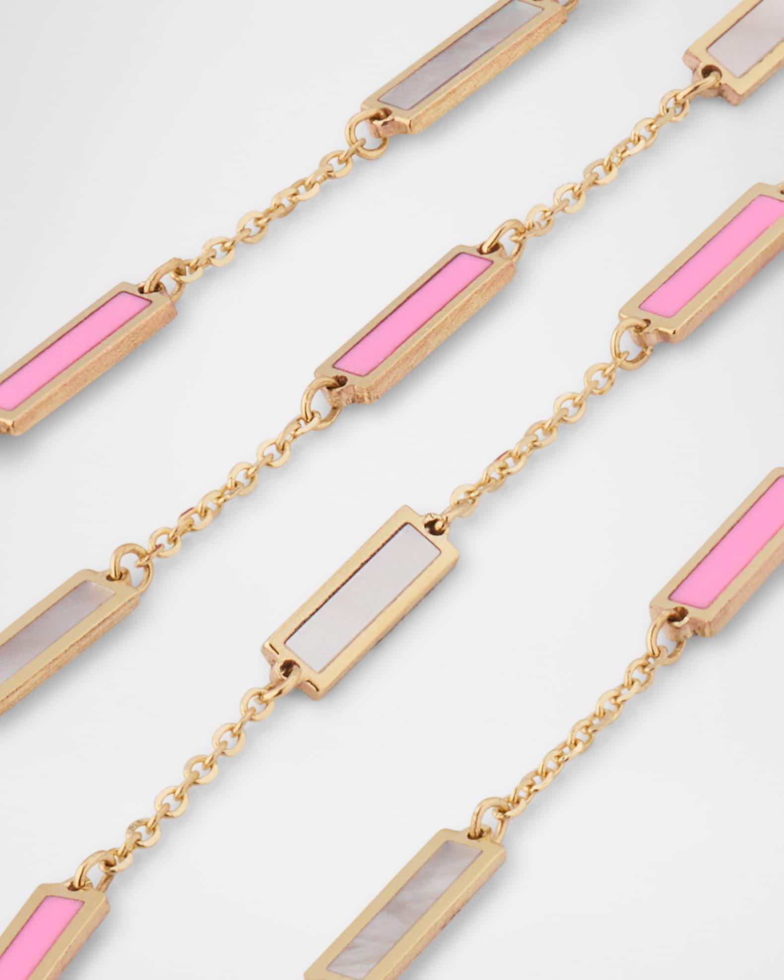 14K Yellow Gold 17-Station Inlay Necklace  Product Image