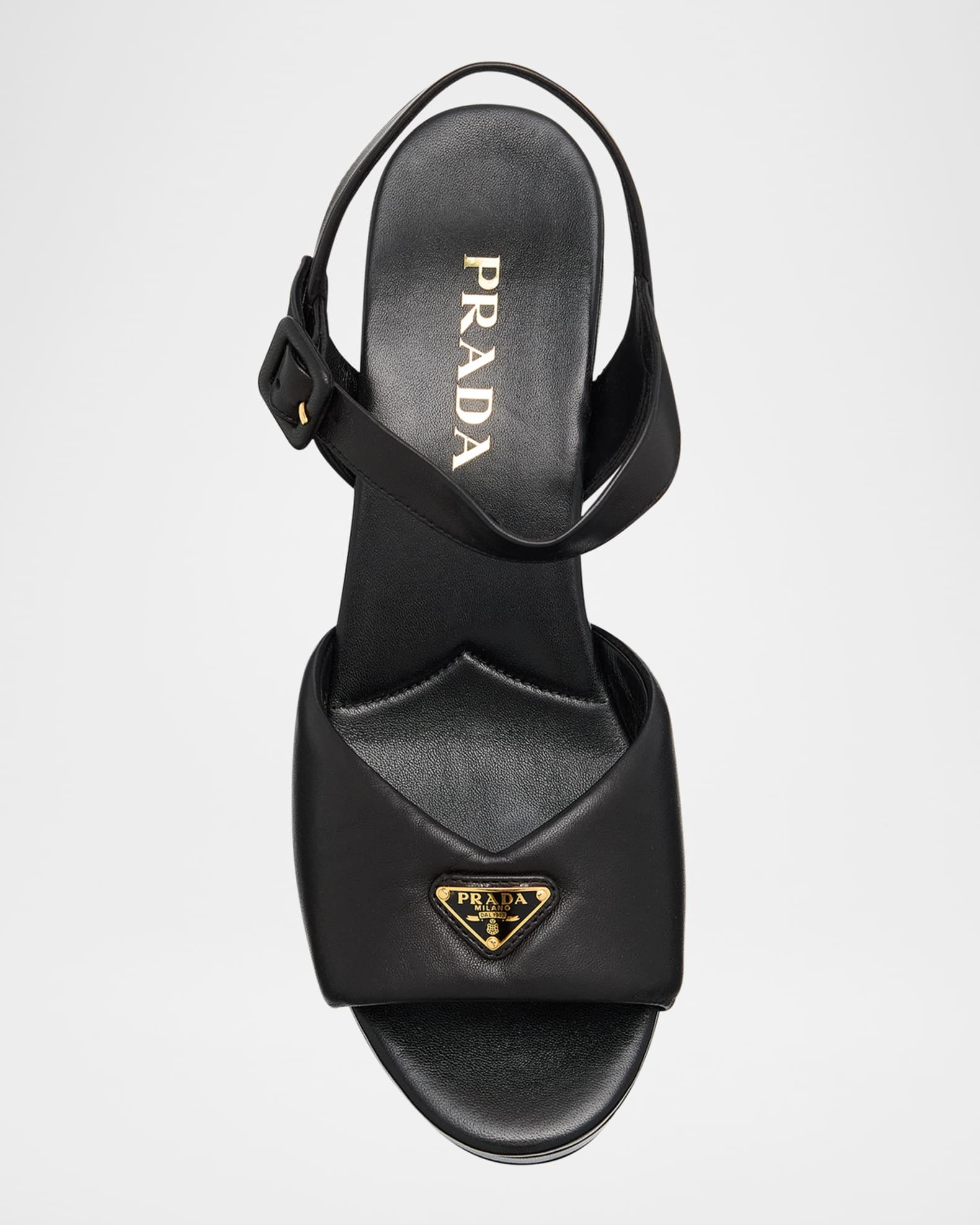 Soft Nappa Ankle Strap Platform Sandals Product Image