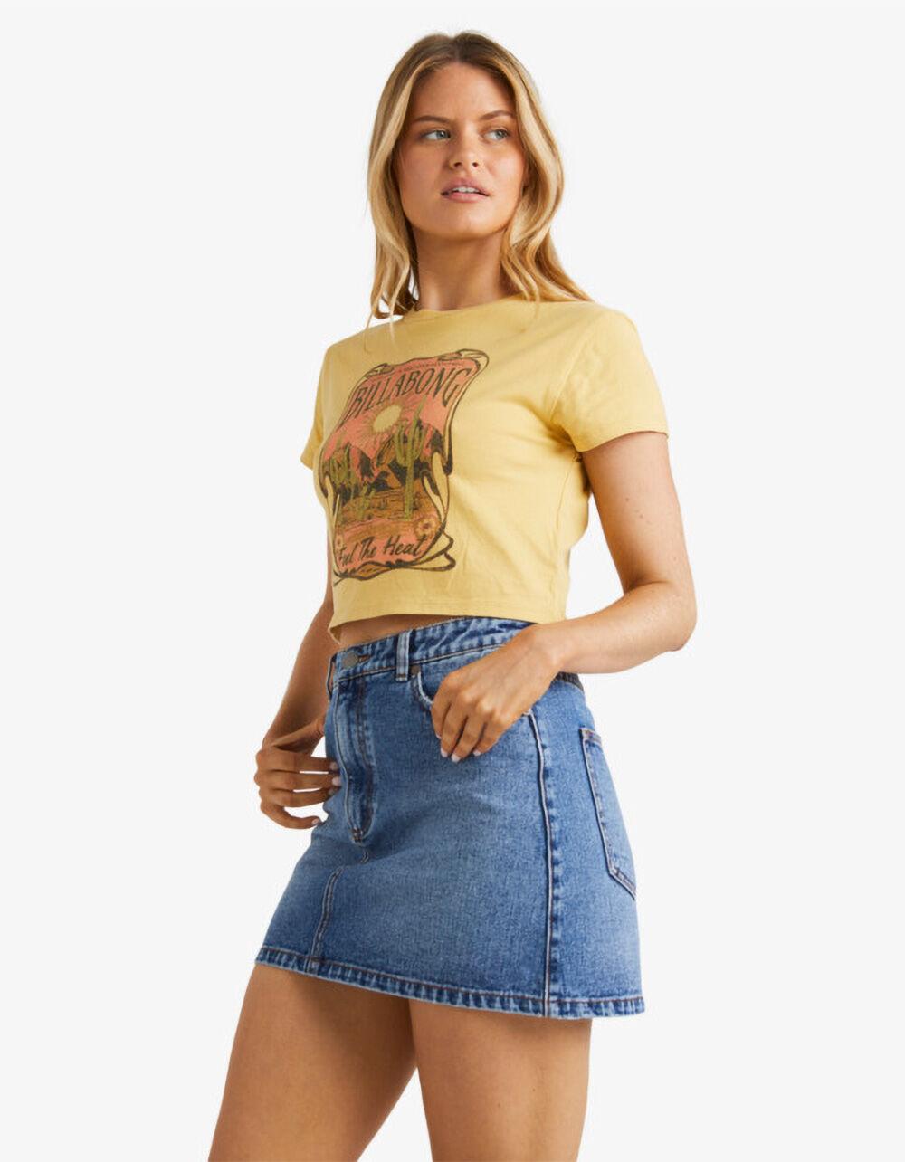 BILLABONG Feel The Heat Womens Crop Tee - YELLOW Product Image