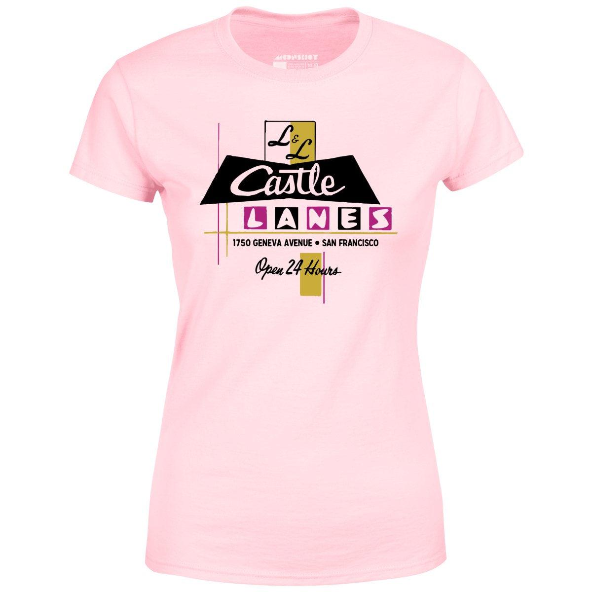 L & L Castle Lanes - San Francisco, CA - Vintage Bowling Alley - Women's T-Shirt Female Product Image