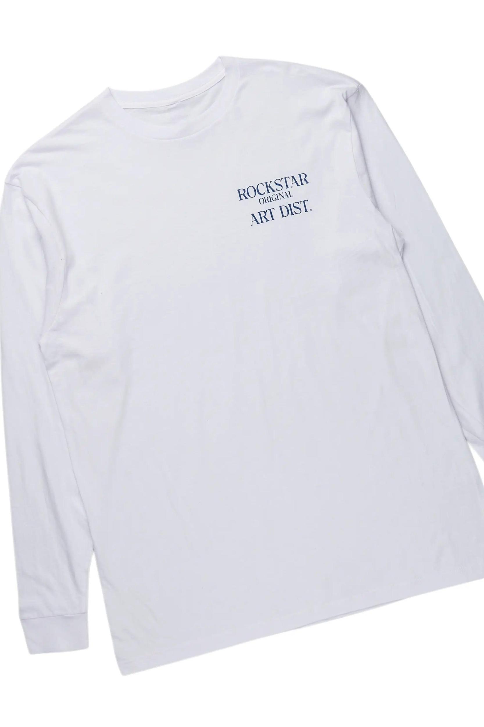 Briggs White/Royal Long Sleeve T-Shirt/Baggy Pant Set Male Product Image