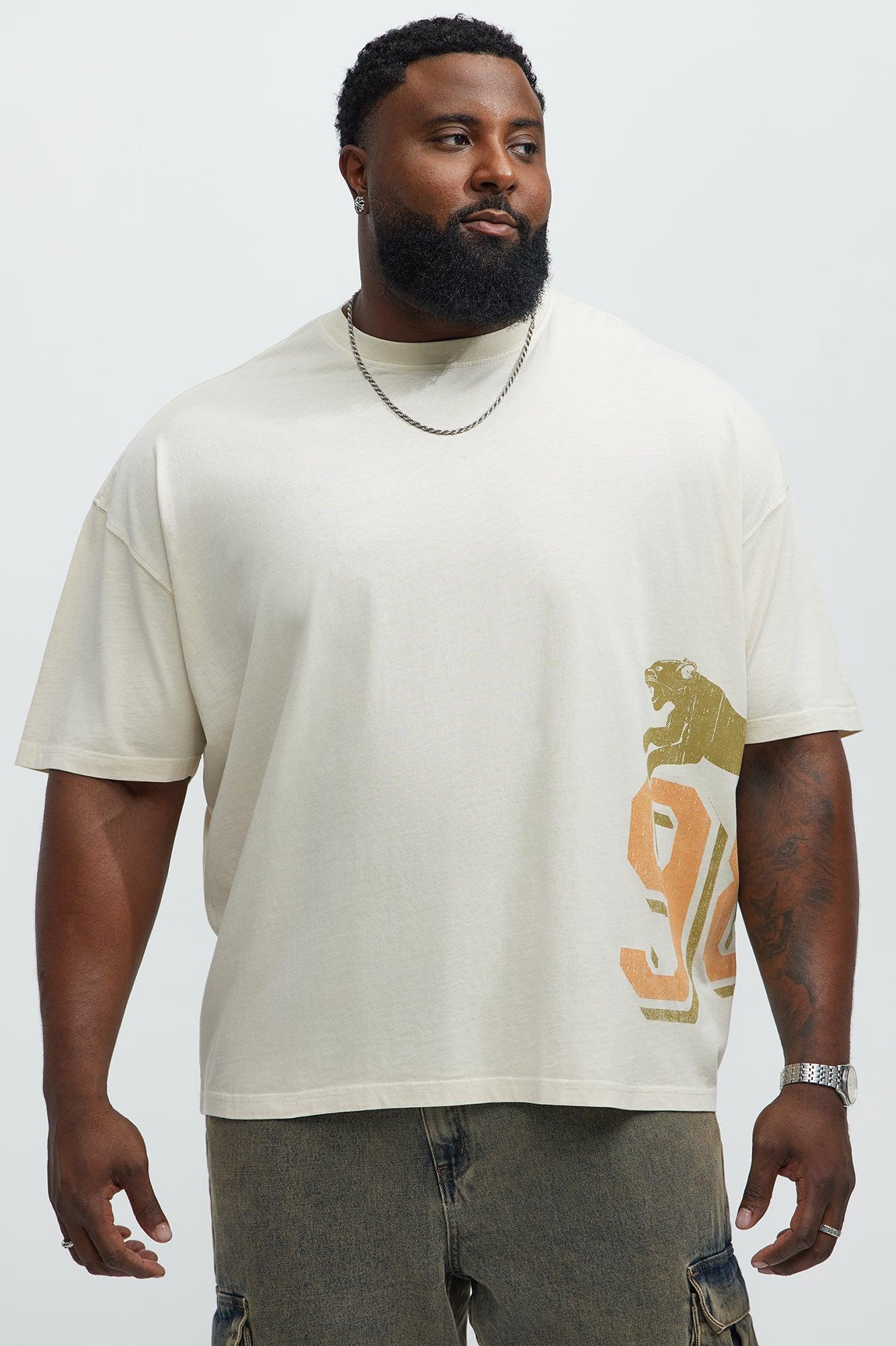 Keep It Savage Oversized Short Sleeve Tee - Cream Male Product Image