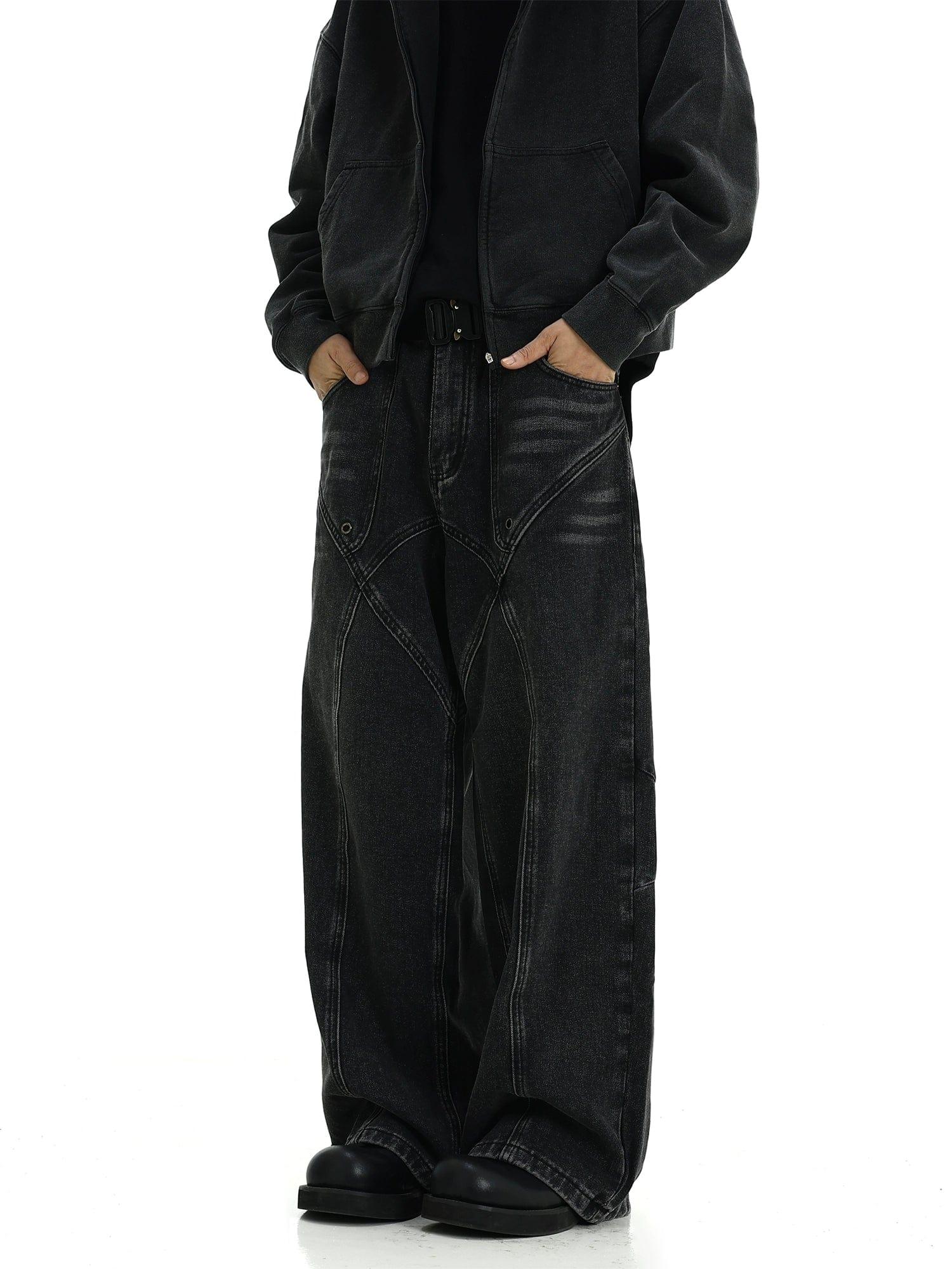 RT No. 10829 BLACK RODEO DENIM JEANS Product Image