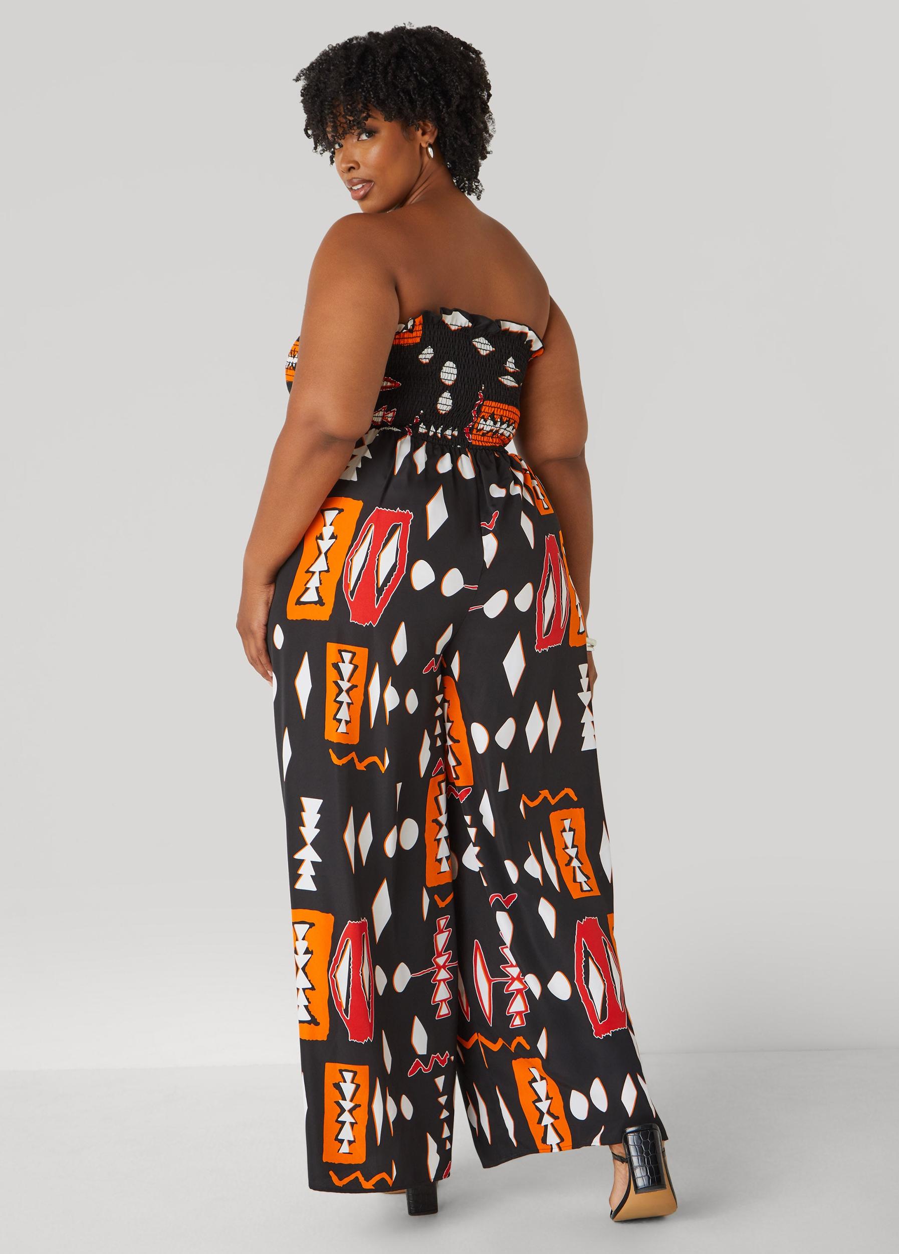 Strapless Abstract Print Jumpsuit Product Image