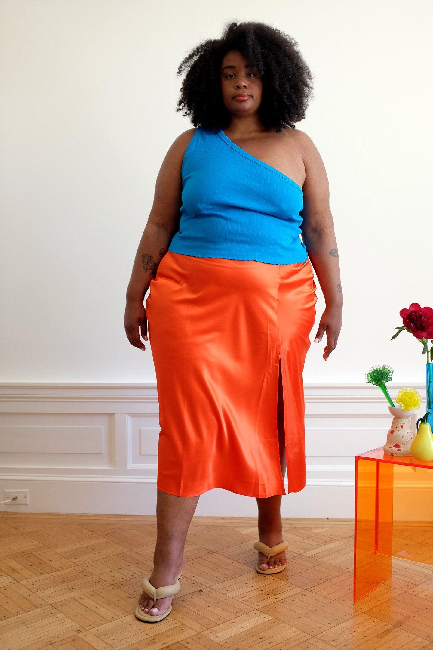 Slit Skirt - Construction Orange Product Image