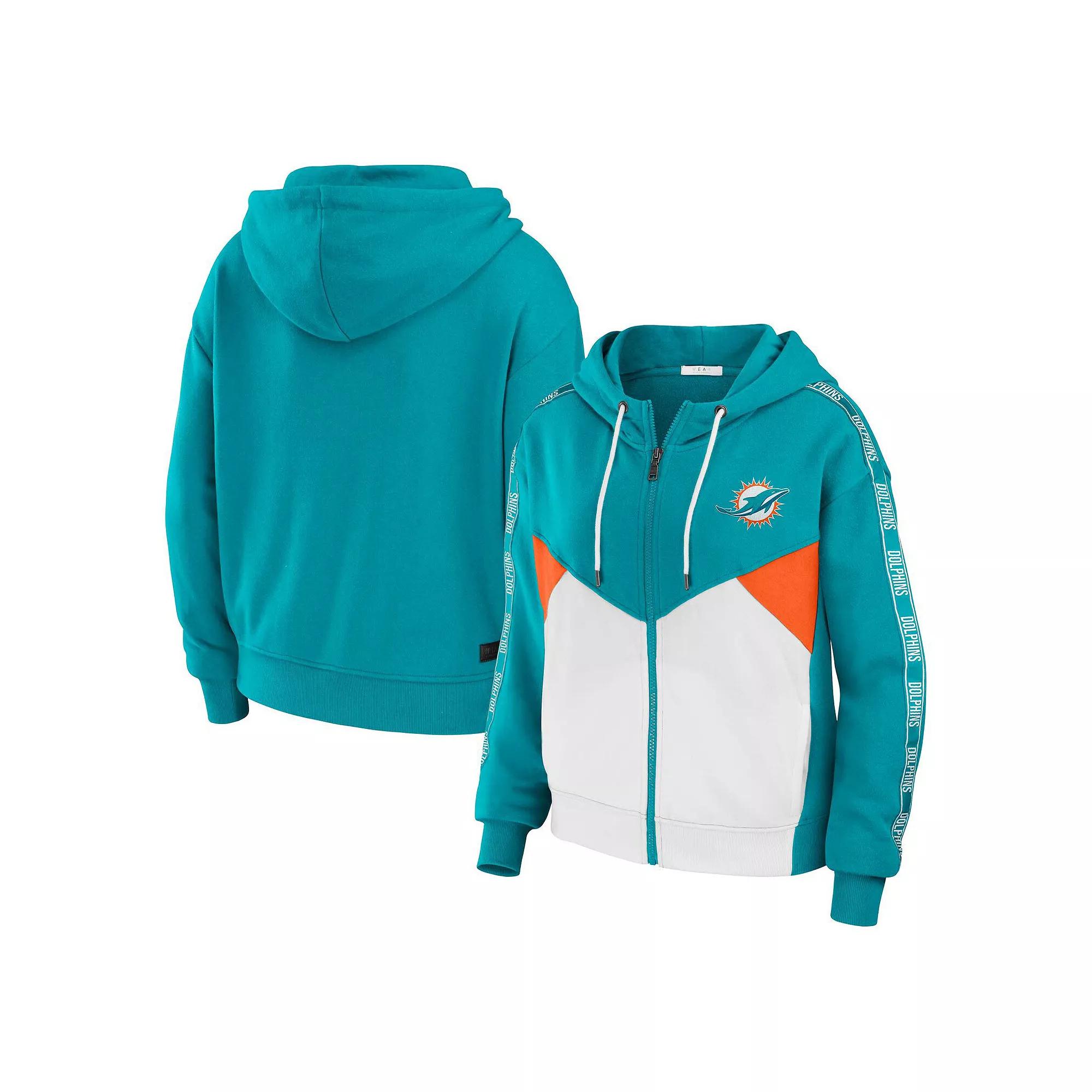 Women's WEAR by Erin Andrews Aqua/White Miami Dolphins Plus  Product Image