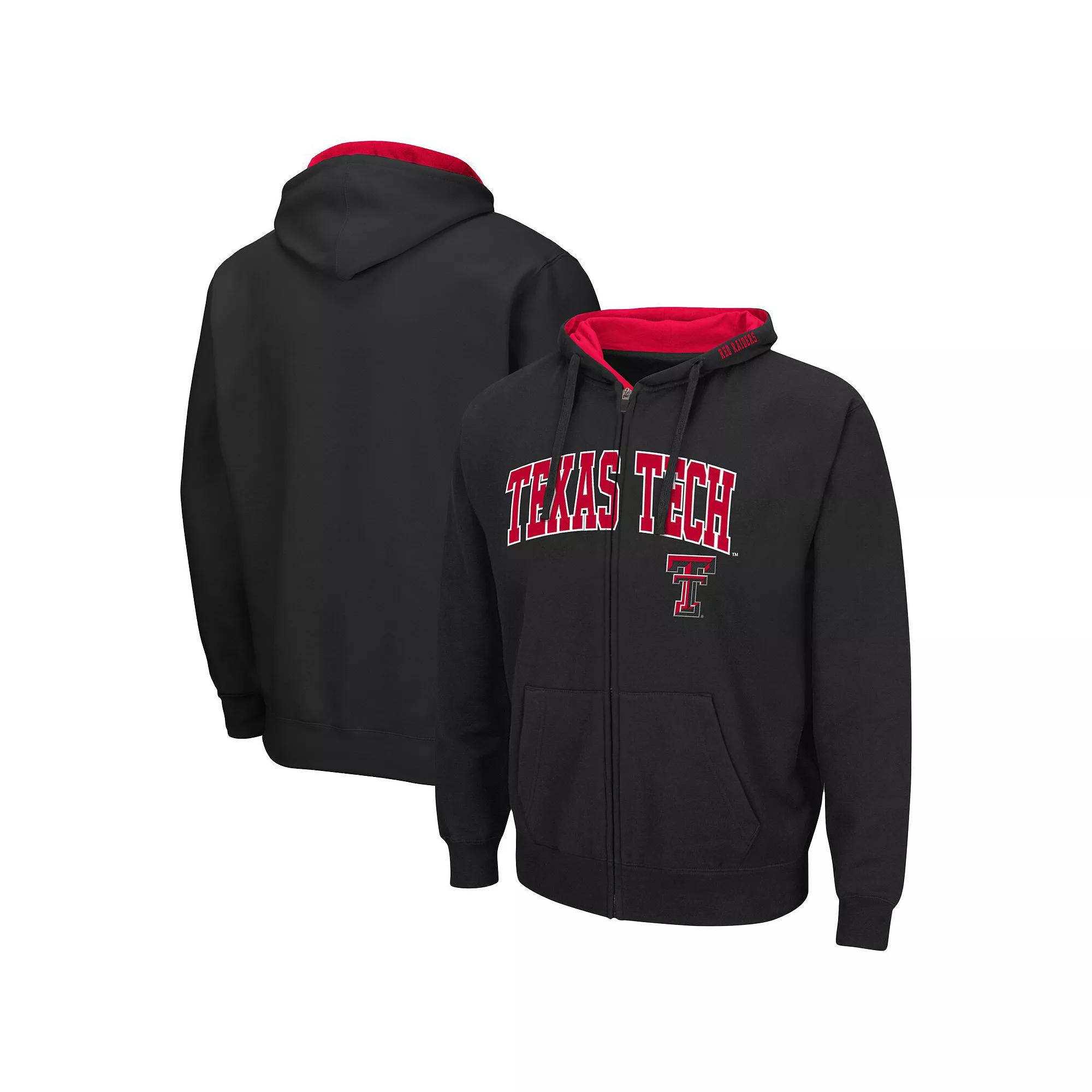 Men's Colosseum Charcoal NC State Wolfpack Arch & Logo 3.0 Full-Zip Hoodie,  Product Image