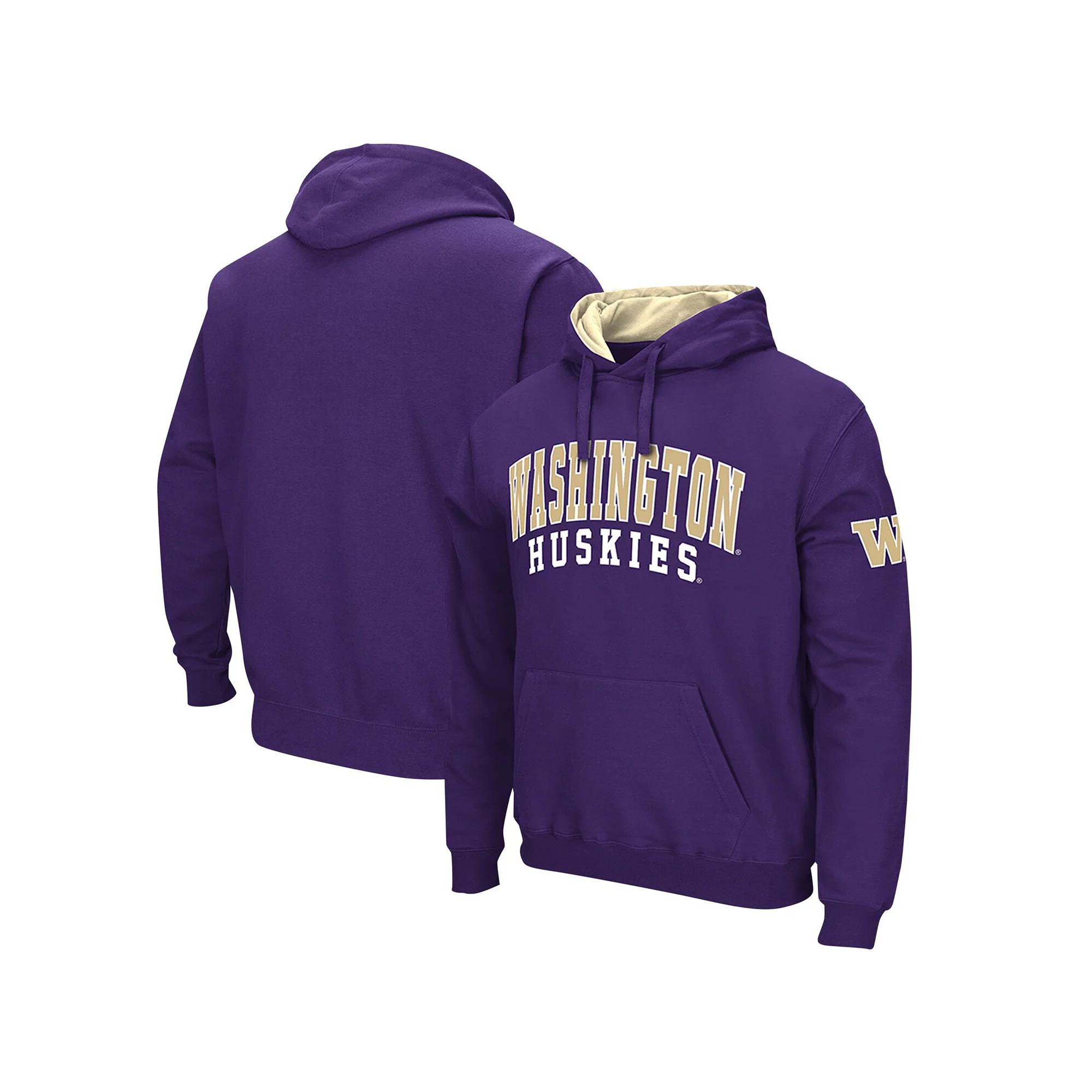Men's Colosseum Purple Washington Huskies Double Arch Pullover Hoodie, Size: 2XL Product Image