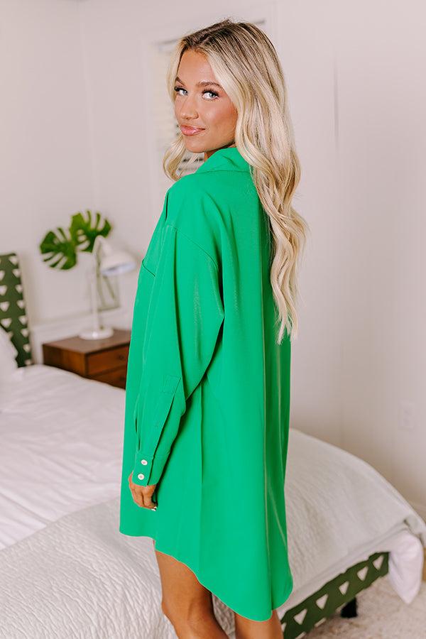 New Moon Night Shift Dress In Green Product Image