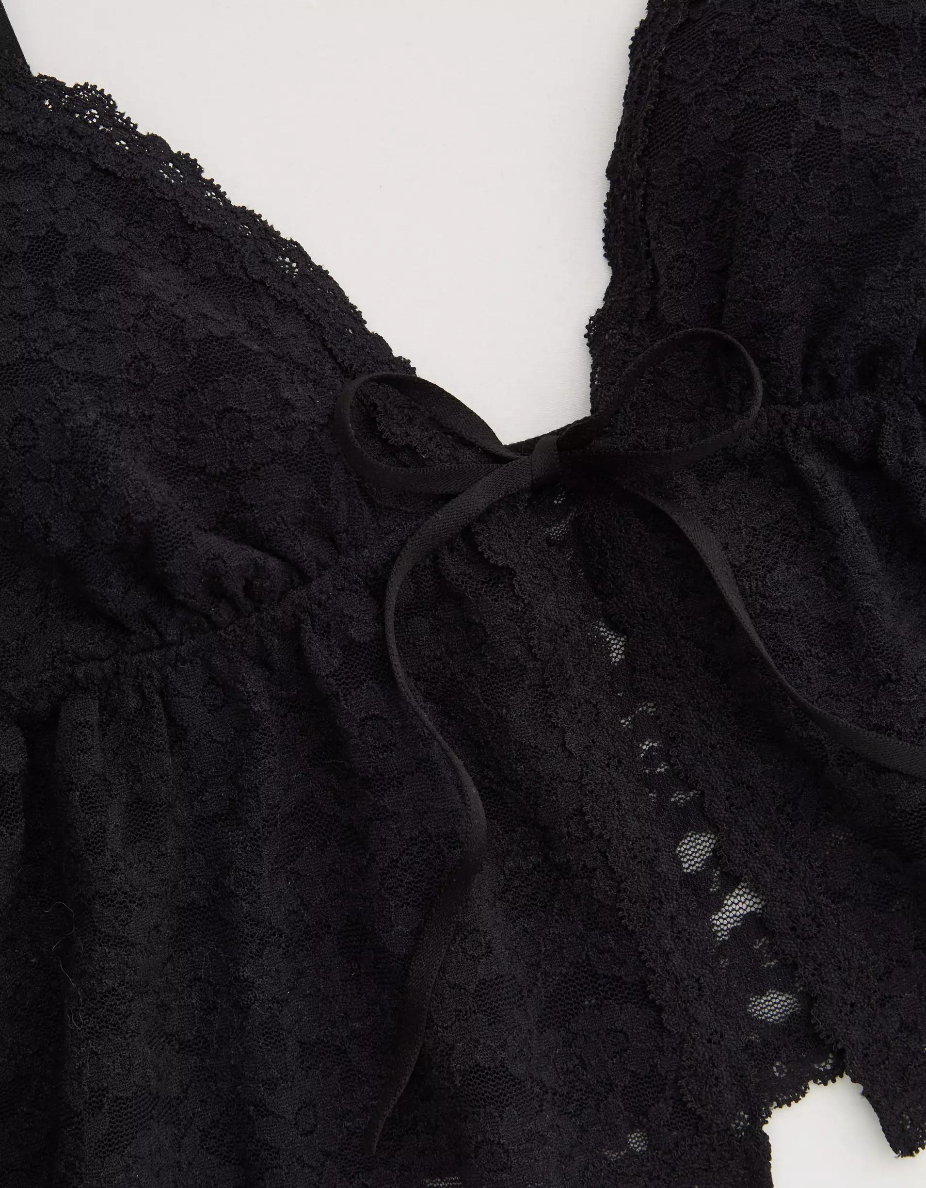 Show Off Vintage Lace Tie Front Bra Top Product Image