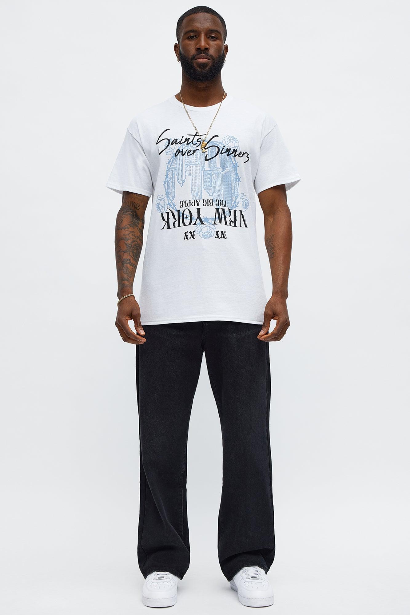 Saints And Sinners NYC Oversized Short Sleeve Tee - White Male Product Image
