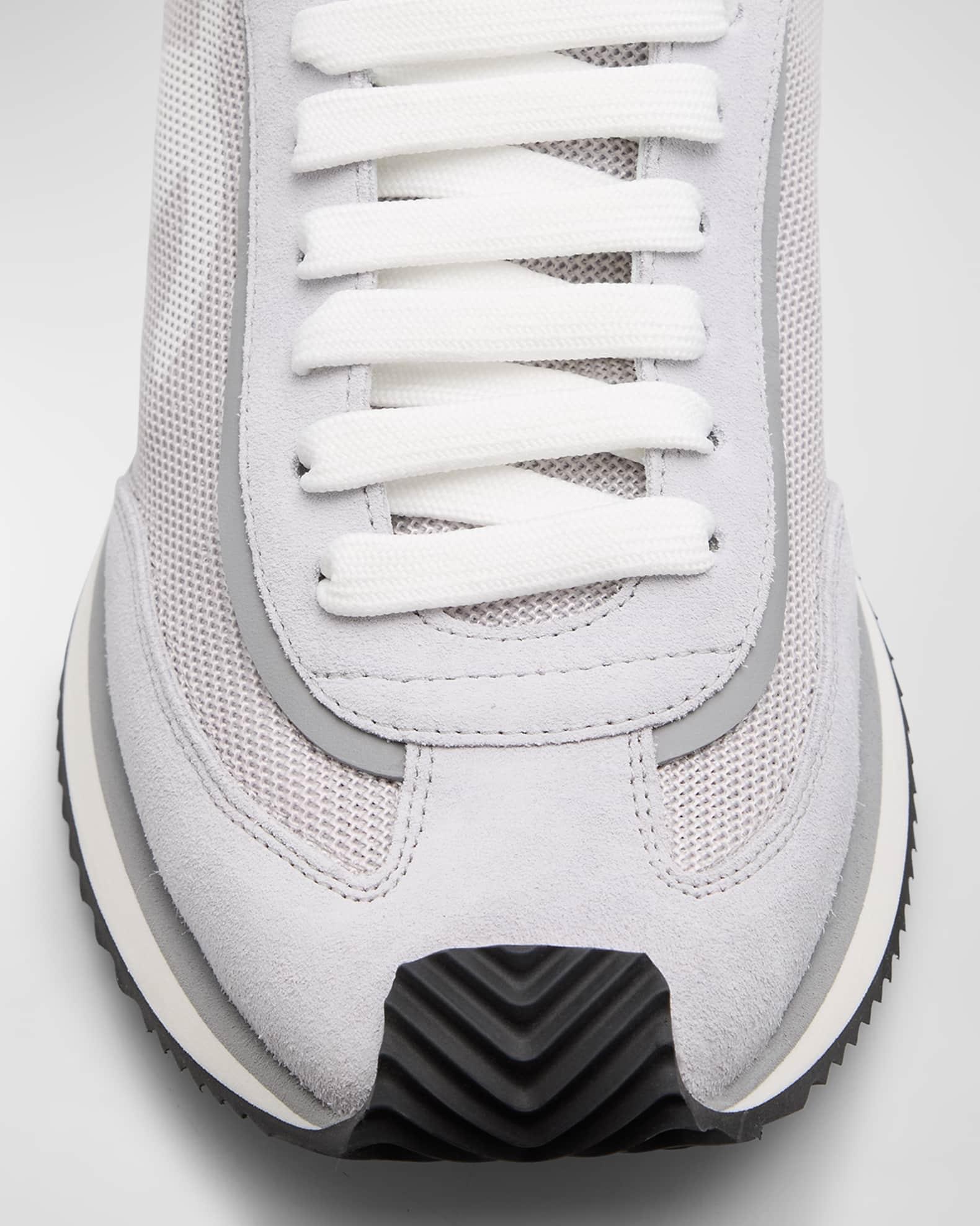 Men's Textile and Leather Runner Sneakers Product Image