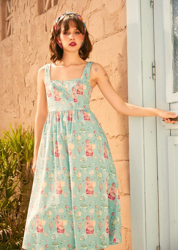 Squarely Charming Midi Dress Product Image