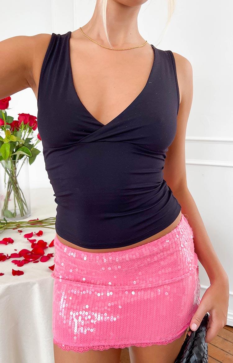 Vivi Pink Sequin Mini Skirt Baby Girls Product Image