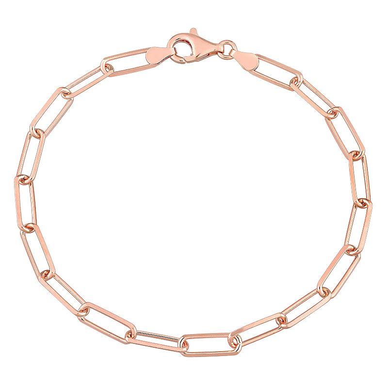 Stella Grace Sterling Silver Fancy Cut Paper Clip Link Chain Bracelet, Men's,  Product Image