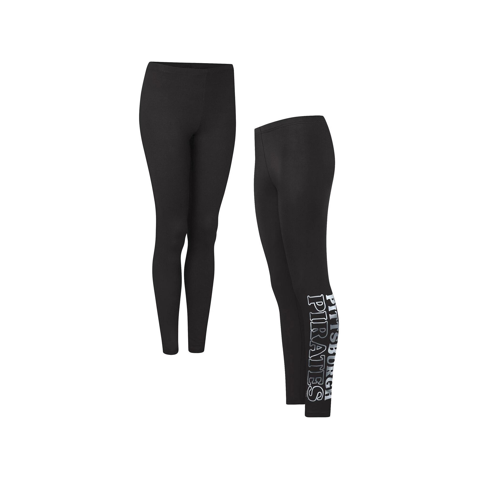 Women's G-III 4Her by Carl Banks Black Pittsburgh Pirates Stadium Leggings, Size: Medium Product Image