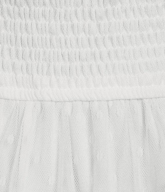 Blu Pepper Lace Square Neck Sleeveless Tiered Midi Dress Product Image