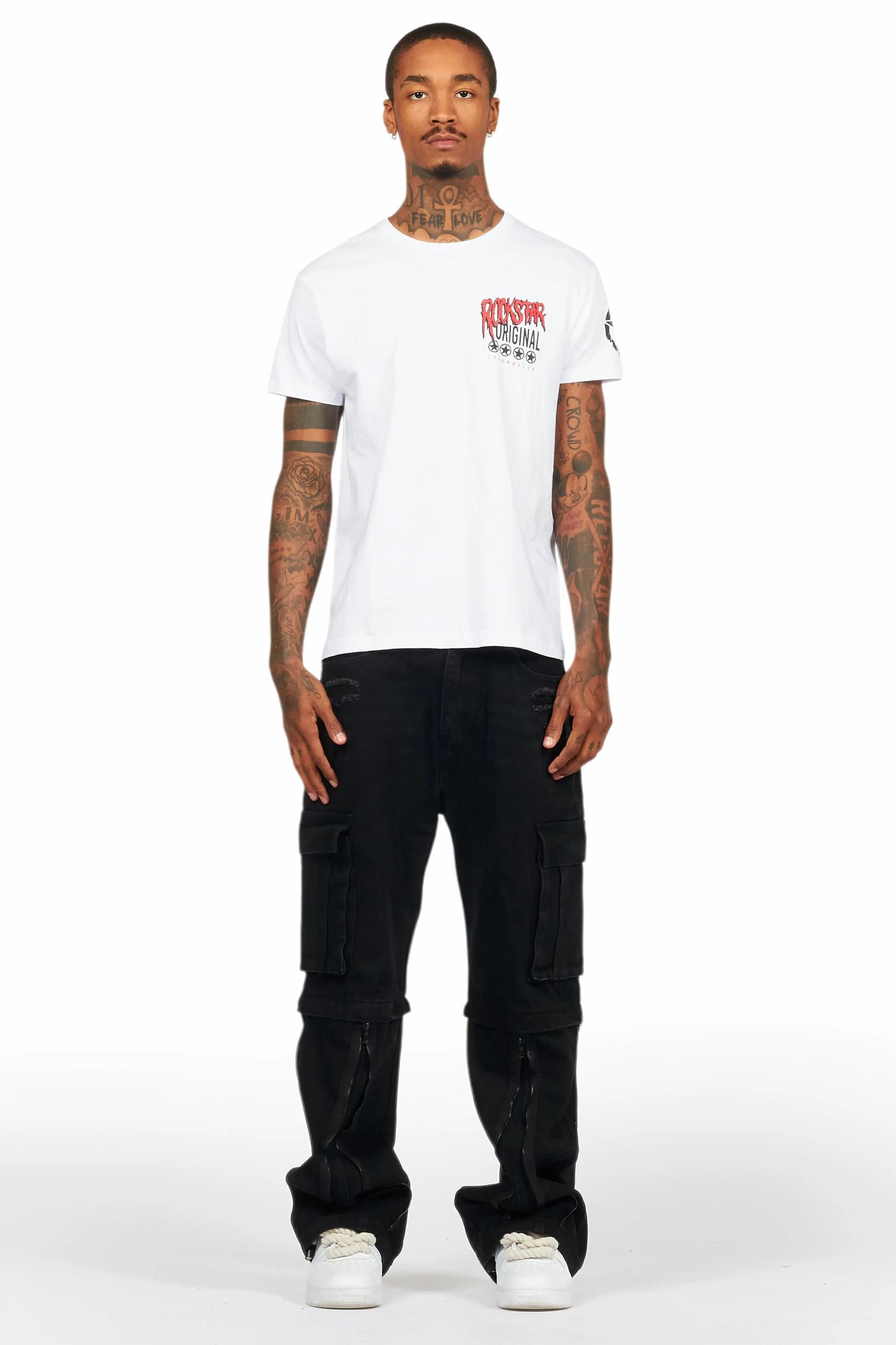 Rupert Black Baggy Fit Zip Off Jean Male Product Image