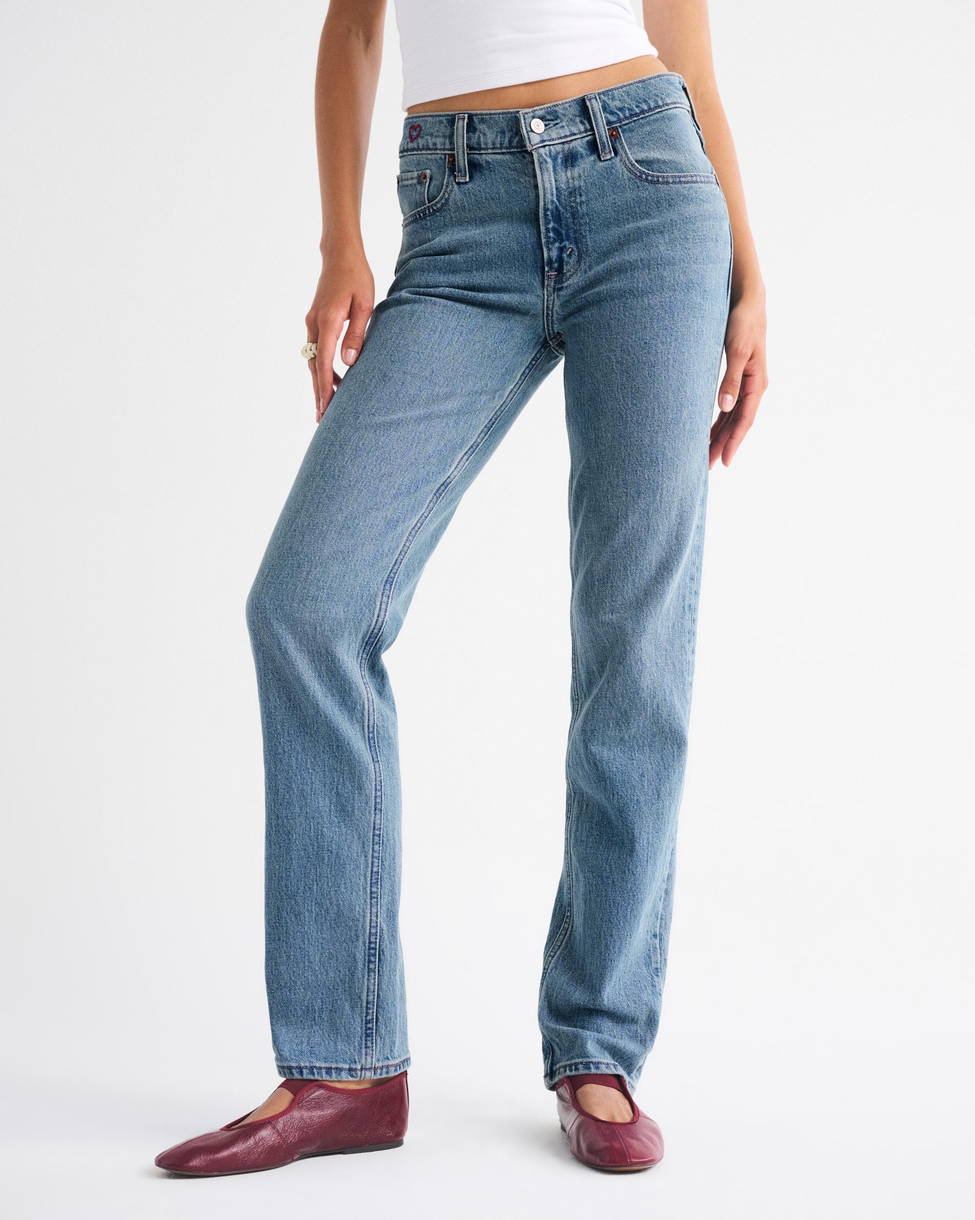 Mid Rise 90s Straight Jean Product Image