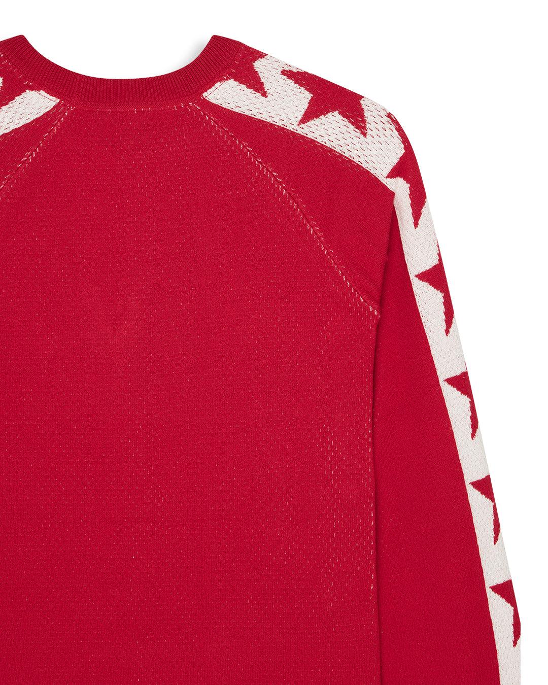 Icon Mesh Knit Top - Poinsettia Red Product Image