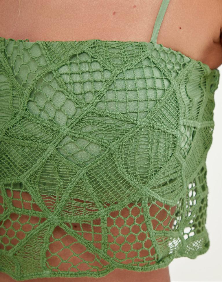 Hollie Cropped Top - Aloe Product Image