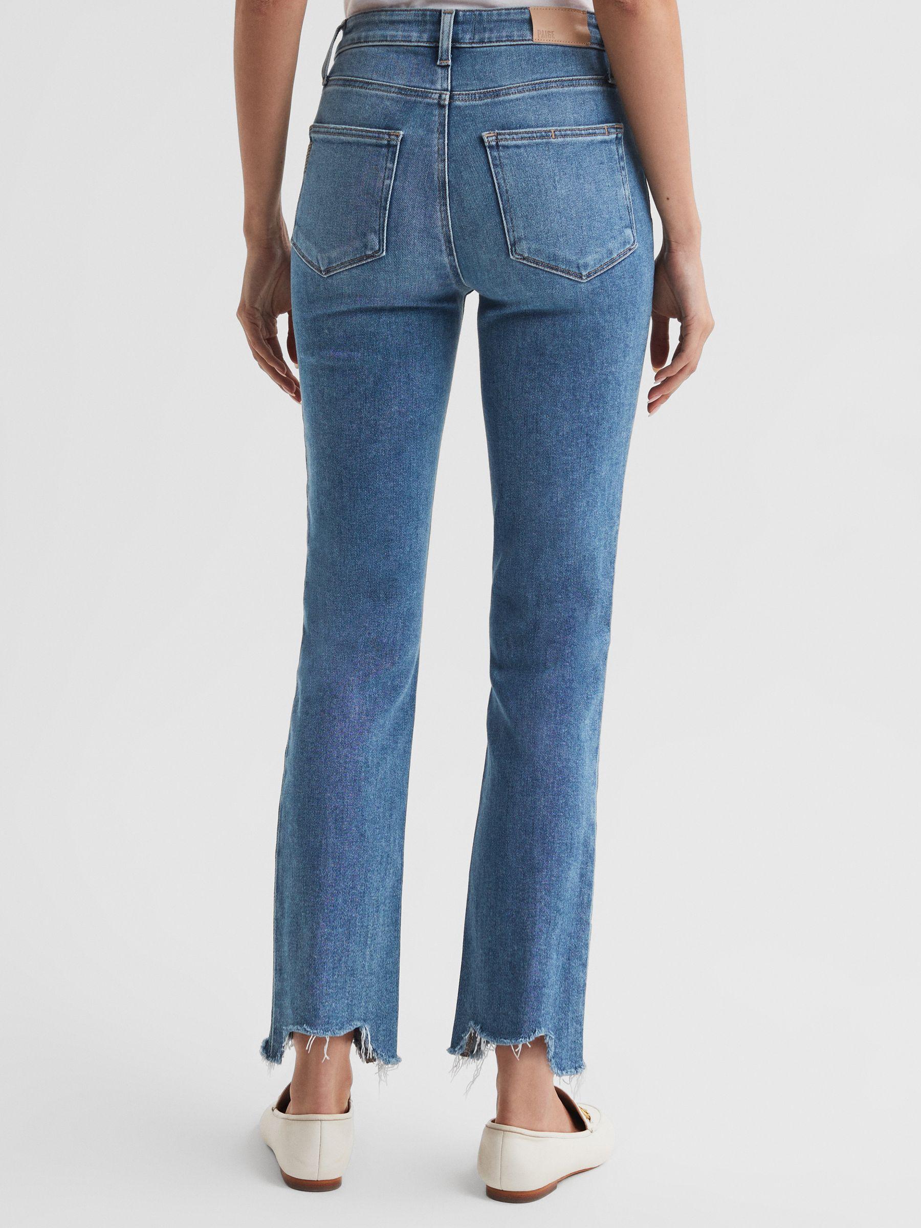 Paige High Rise Distressed Hem Jeans in Mel Destroyed Hem Product Image