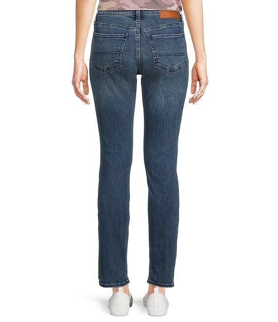 Lucky Brand Mid Rise Sweet Straight Leg Ankle Length Stretch Denim Jeans Product Image