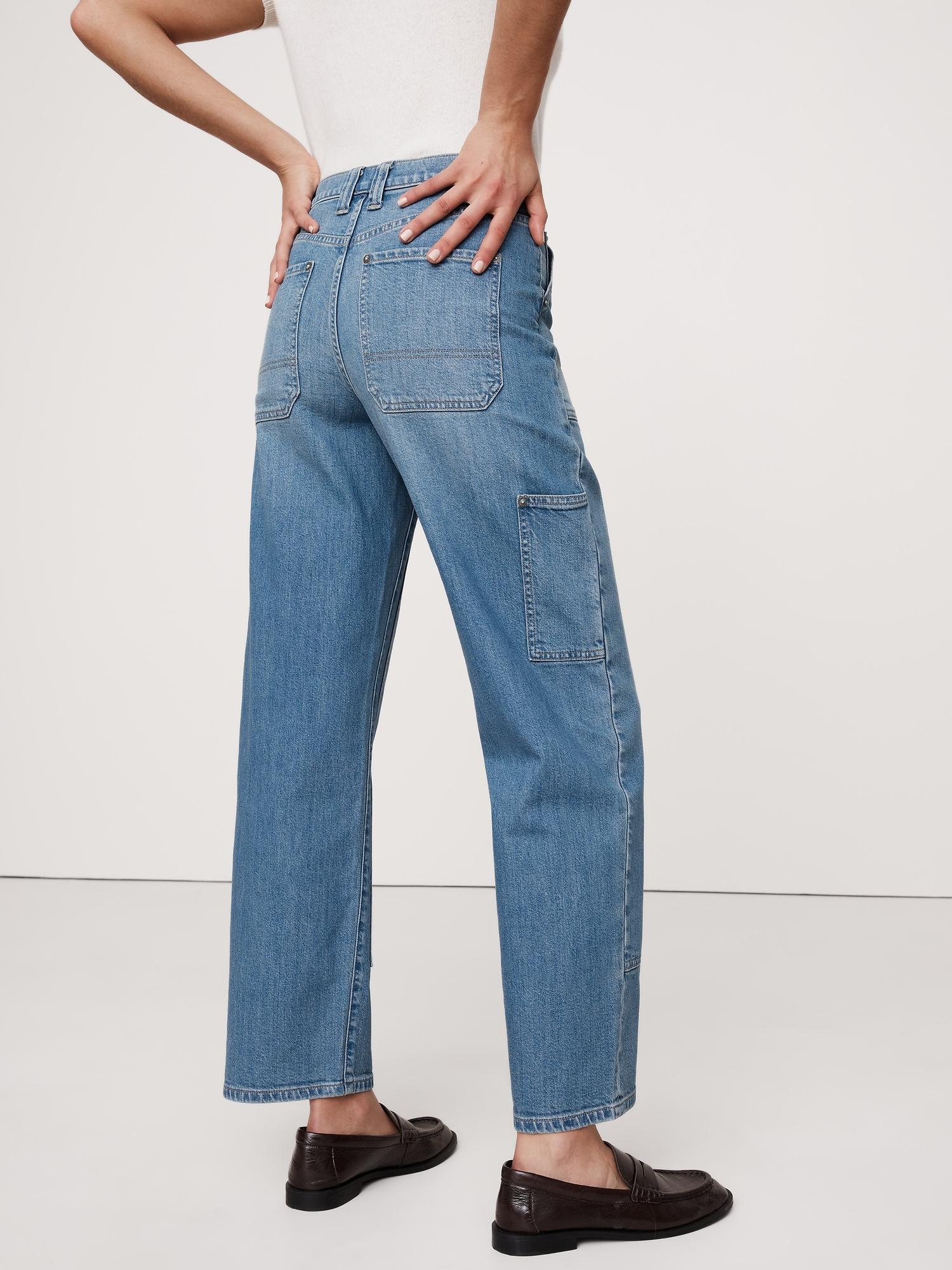 High-Rise Straight Cargo Jean Product Image